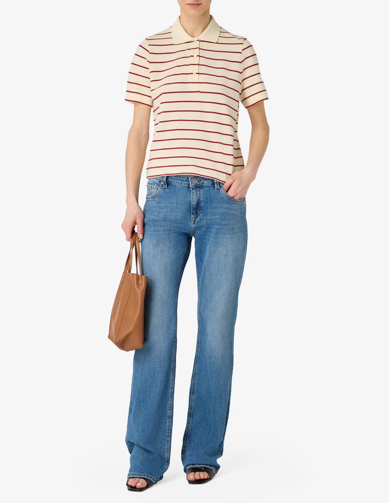 rinascente SEVENTY Polo crop a righe