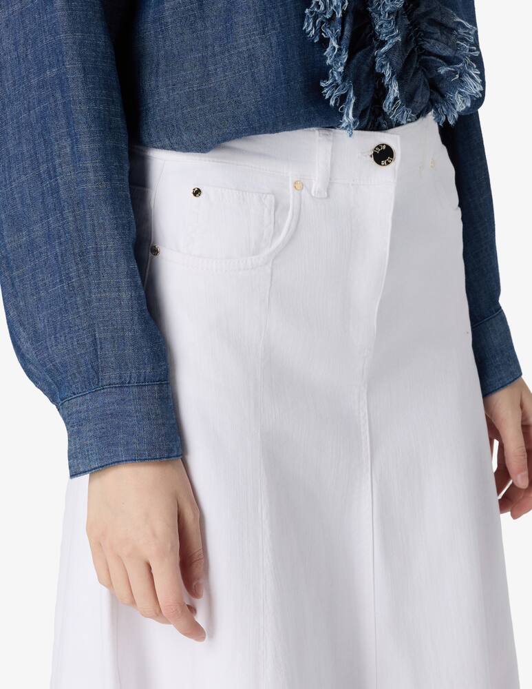 rinascente SEVENTY Cotton stretch midi skirt