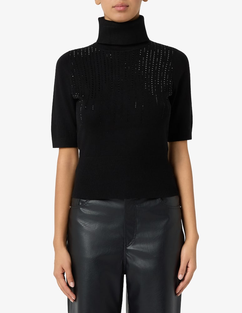 rinascente SEVENTY Turtleneck strass jumper
