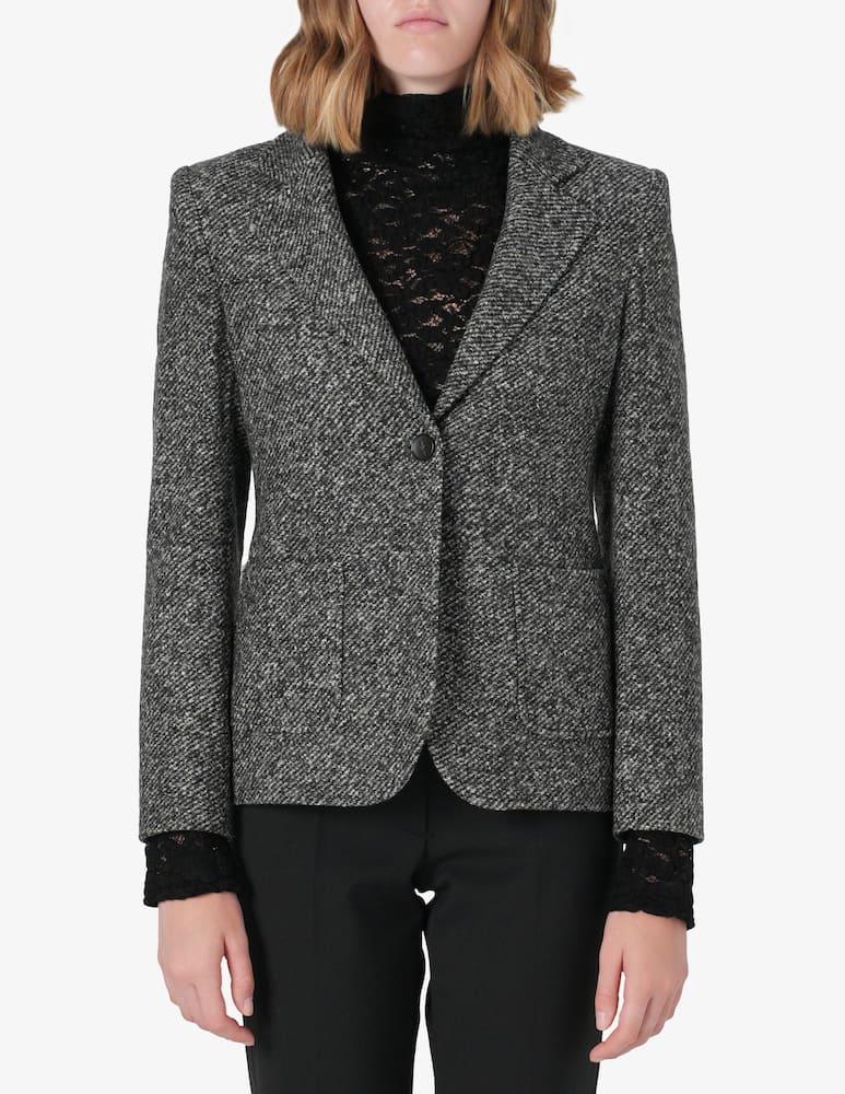 rinascente SEVENTY Micro-pattern wool jacket