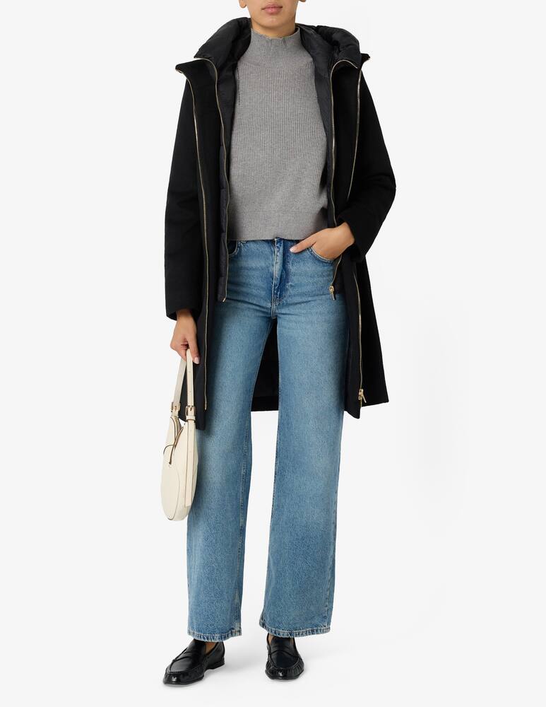 SEVENTY Cappotto in lana e nylon con cappuccio - immagine 2 SEVENTY Cappotto in lana e nylon con cappuccio - immagine 2