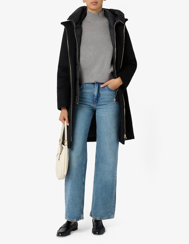 rinascente SEVENTY Padded nylon detail coat