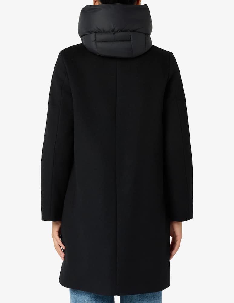 SEVENTY Cappotto in lana e nylon con cappuccio - immagine 3 SEVENTY Cappotto in lana e nylon con cappuccio - immagine 3