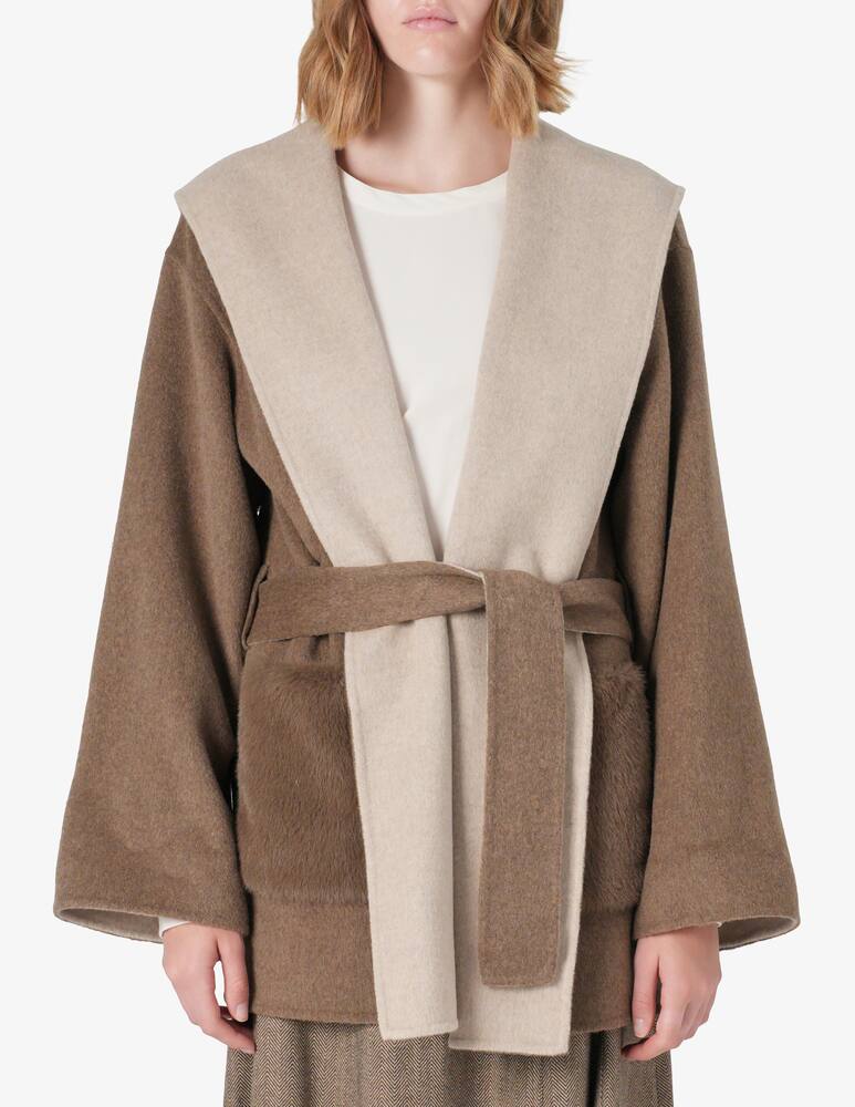 rinascente SEVENTY Double melange hooded cape