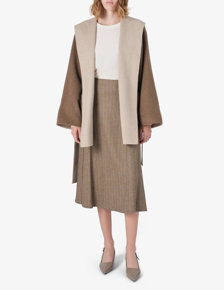 rinascente SEVENTY Double melange hooded cape