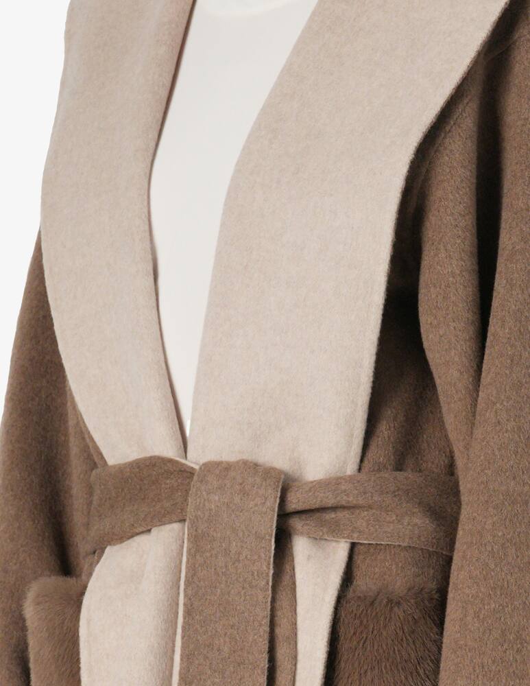 rinascente SEVENTY Double melange hooded cape