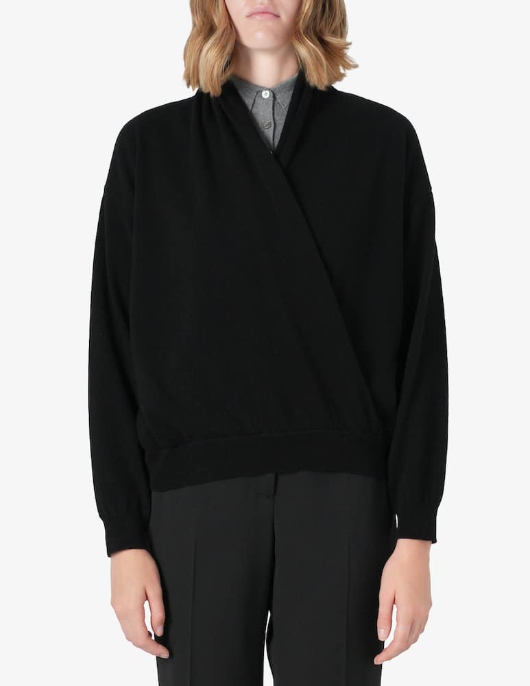 rinascente SEVENTY Lambswool crossover jumper