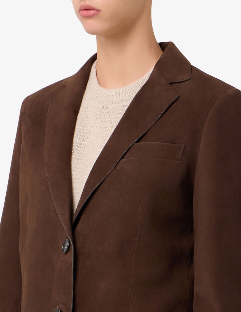 rinascente SEVENTY Suede blazer