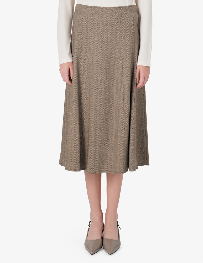 rinascente SEVENTY Herringbone midi skirt