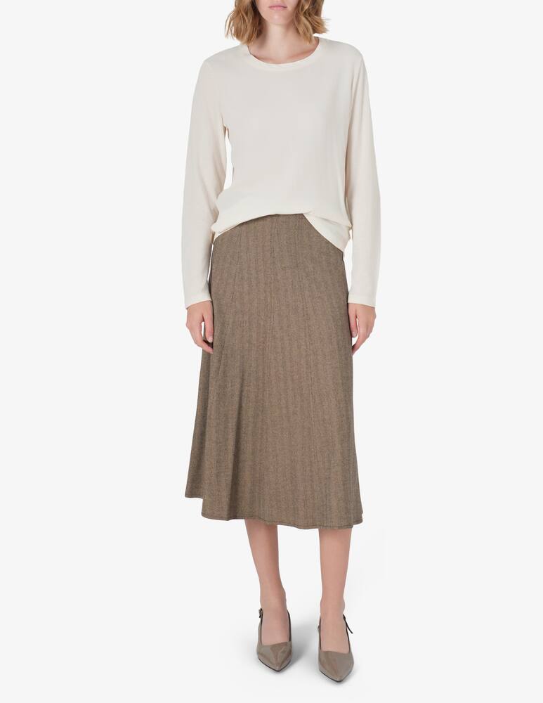 rinascente SEVENTY Herringbone midi skirt