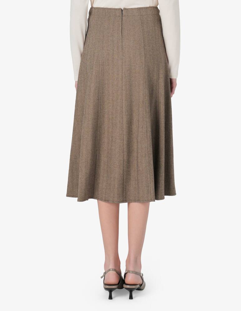 rinascente SEVENTY Herringbone midi skirt