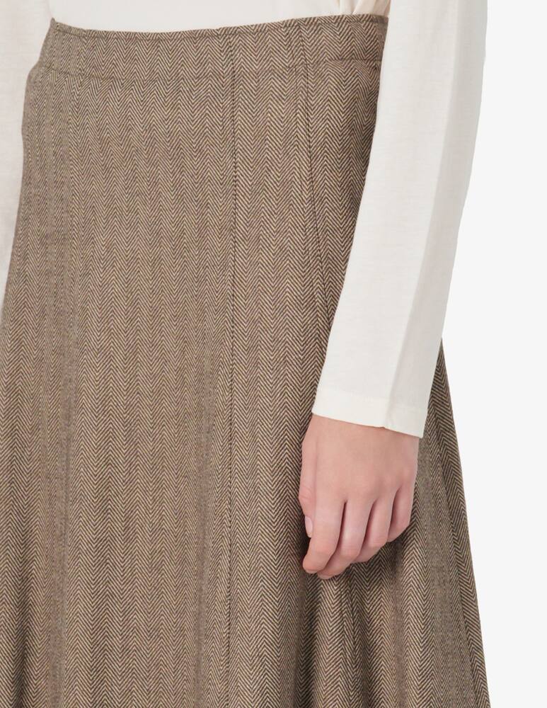 rinascente SEVENTY Herringbone midi skirt