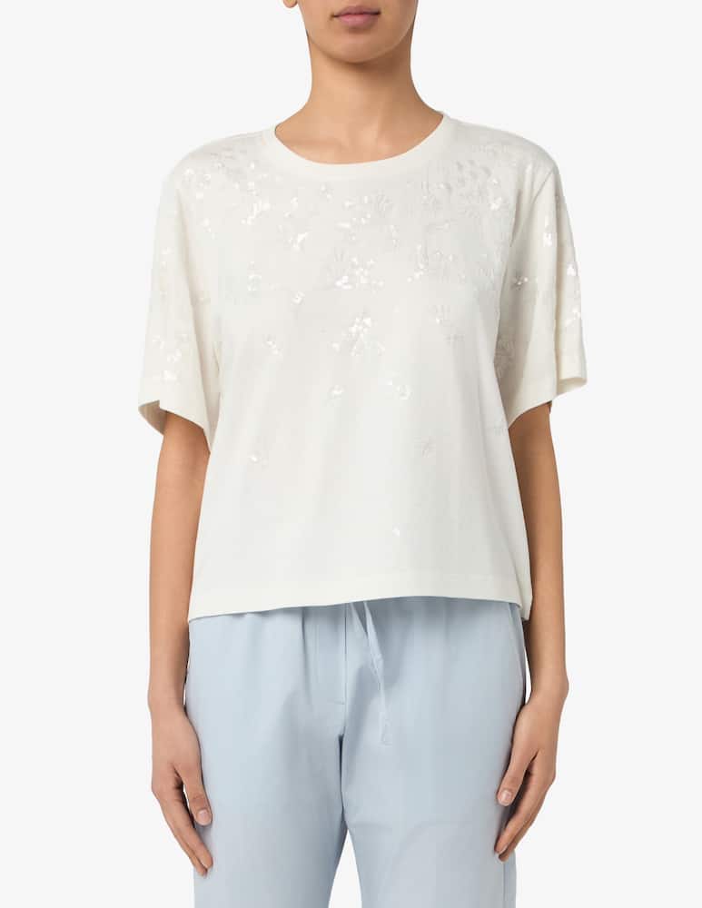 rinascente 19.70 Seventy Embroidered sequin cotton t-shirt