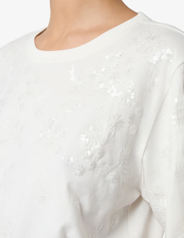 rinascente 19.70 Seventy Embroidered sequin cotton t-shirt