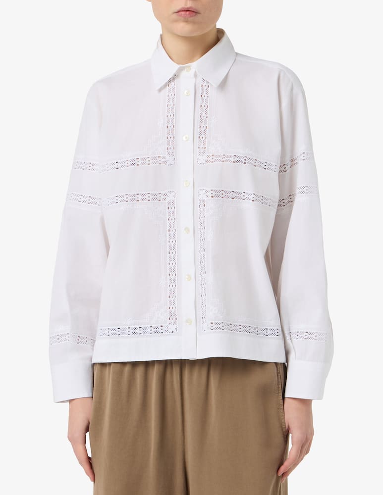 rinascente 19.70 Seventy Poplin shirt with macramé inserts