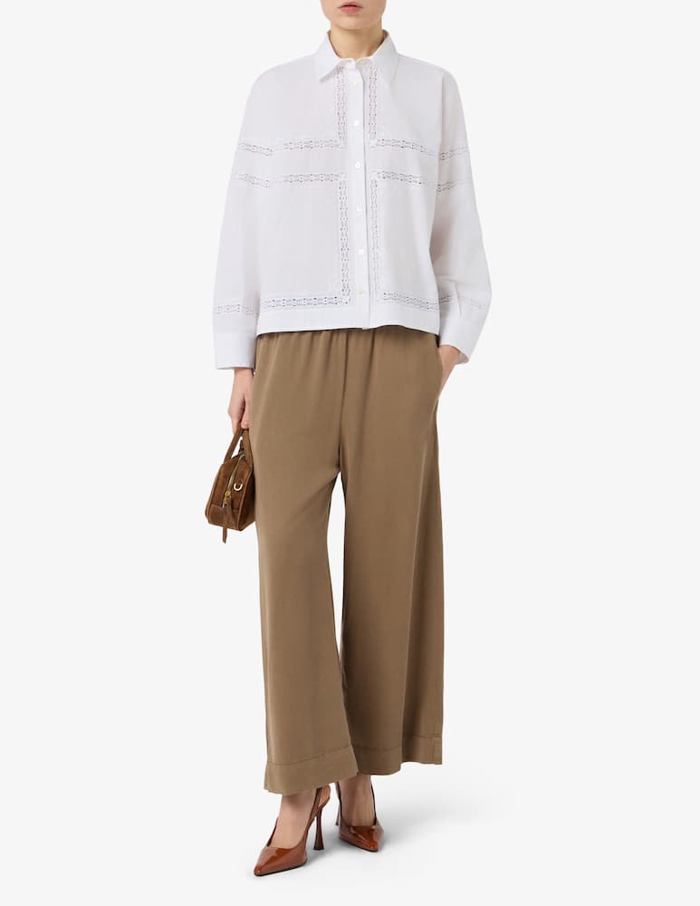 19.70 Seventy Camicia in popeline di cotone con inserti pizzo - immagine 2 19.70 Seventy Camicia in popeline di cotone con inserti pizzo - immagine 2