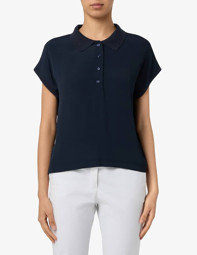 rinascente 19.70 Seventy Sleeveless silk blend polo top