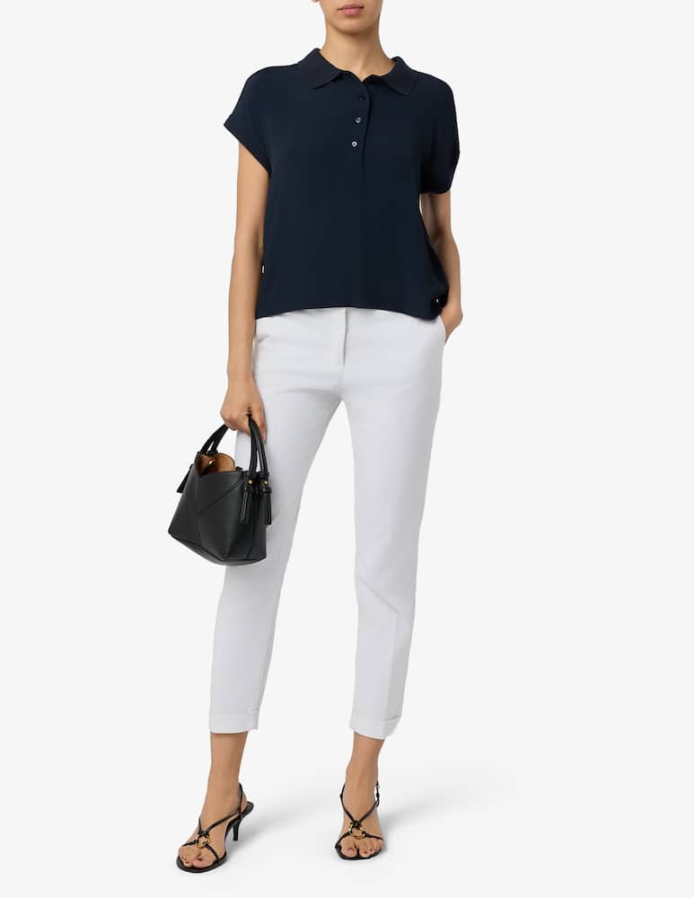 rinascente 19.70 Seventy Sleeveless silk blend polo top