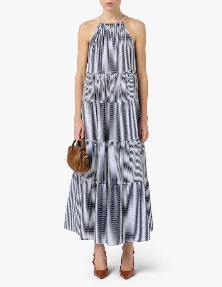 rinascente 19.70 Seventy Striped halterneck maxi dress