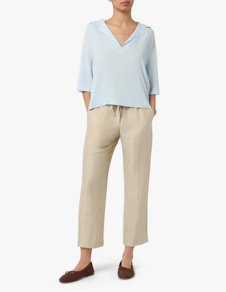 rinascente 19.70 Seventy Linen blend straight-leg trousers