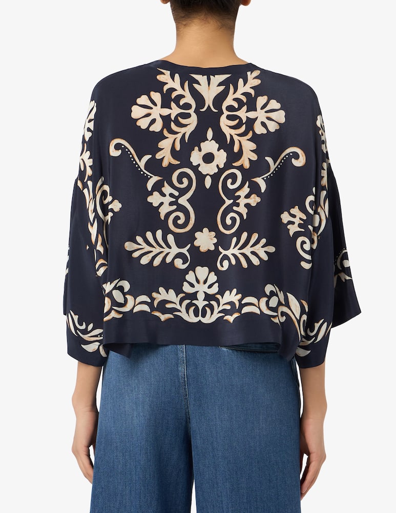 rinascente 19.70 Seventy Ornamental viscose blouse
