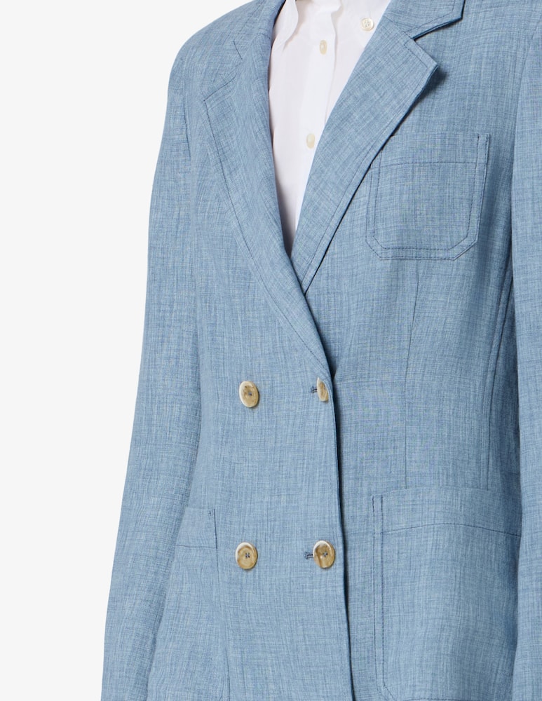 19.70 Seventy Blazer doppiopetto in misto lino - immagine 4 19.70 Seventy Blazer doppiopetto in misto lino - immagine 4