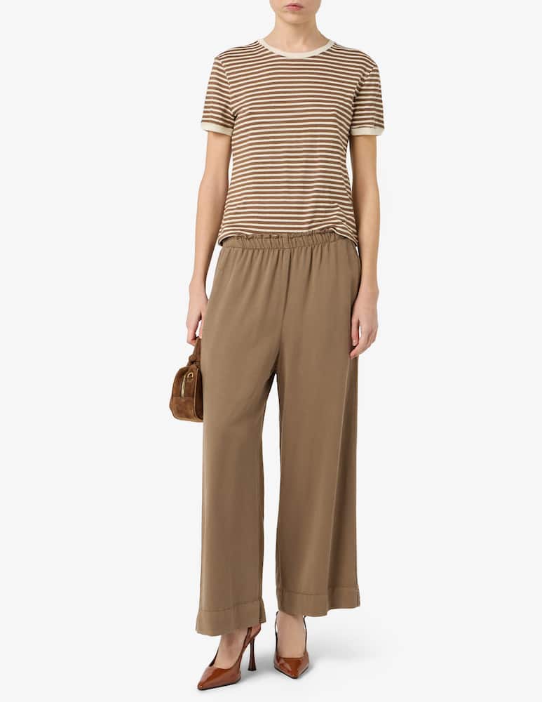 rinascente 19.70 Seventy Striped linen and cotton blend t-shirt