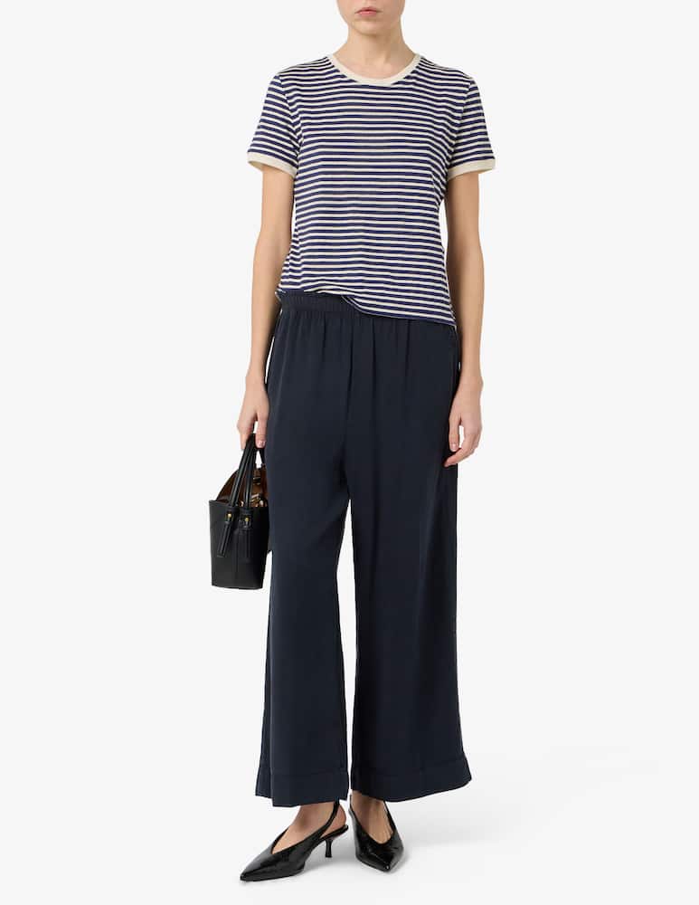 19.70 Seventy T-shirt a righe in misto cotone e lino - immagine 2 19.70 Seventy T-shirt a righe in misto cotone e lino - immagine 2