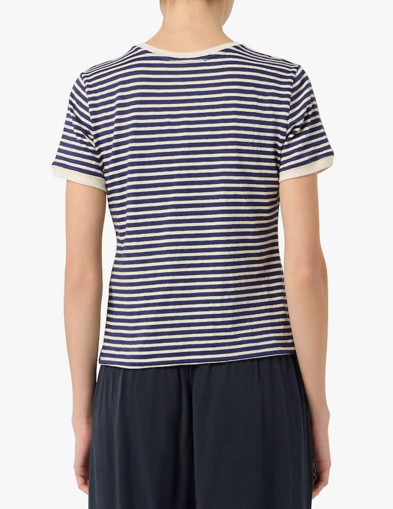 rinascente 19.70 Seventy Striped linen and cotton blend t-shirt