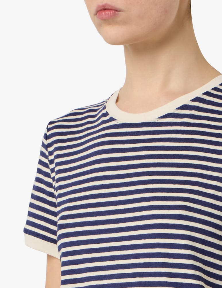 19.70 Seventy T-shirt a righe in misto cotone e lino - immagine 4 19.70 Seventy T-shirt a righe in misto cotone e lino - immagine 4