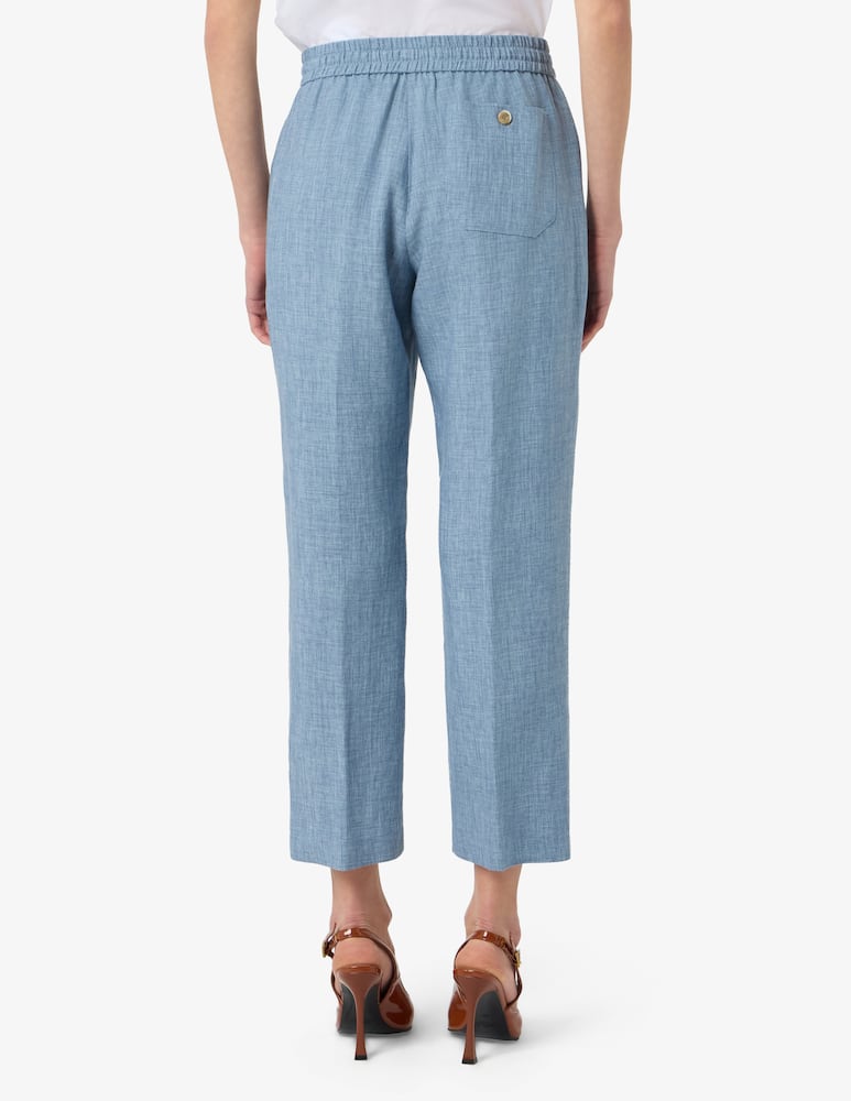 rinascente 19.70 Seventy Linen blend slim-fit trousers