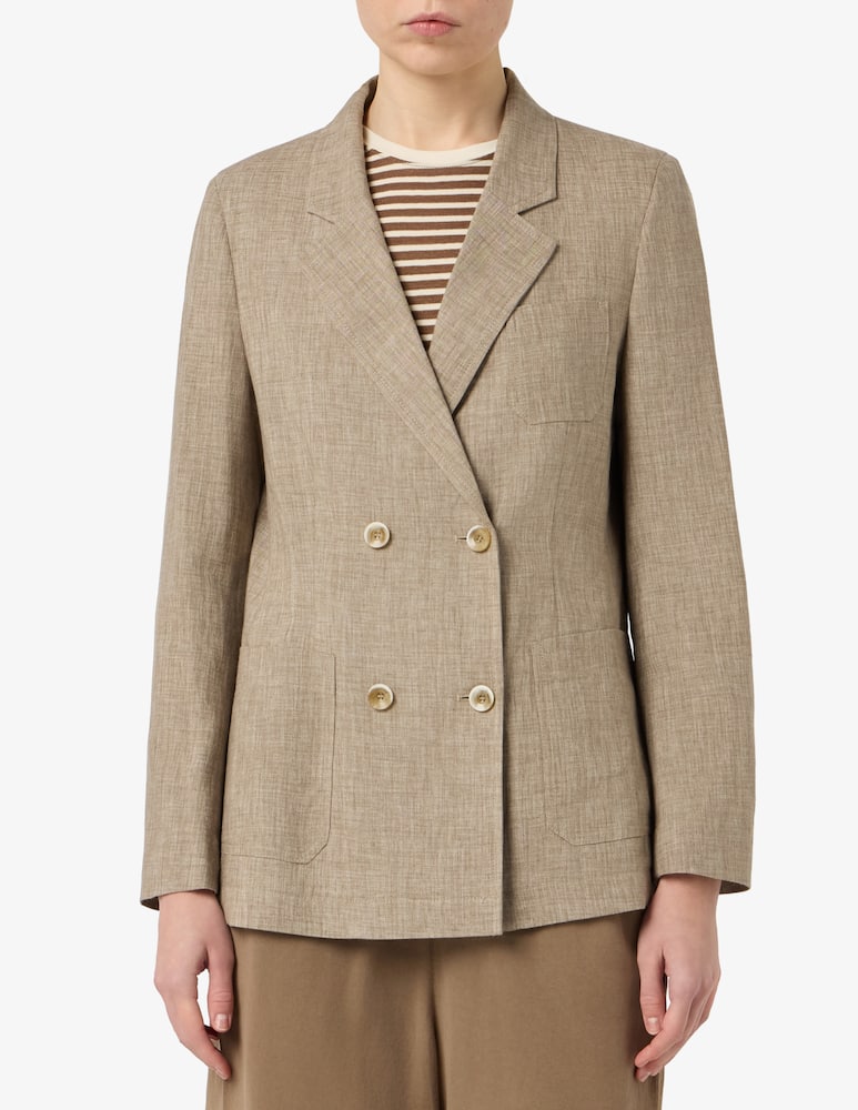 rinascente 19.70 Seventy Linen blend double breasted jacket
