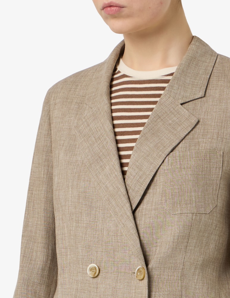 rinascente 19.70 Seventy Linen blend double breasted jacket