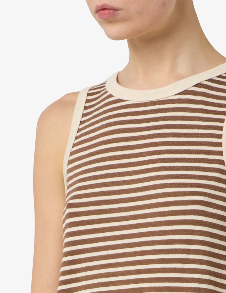 rinascente 19.70 Seventy Striped linen blend tank top