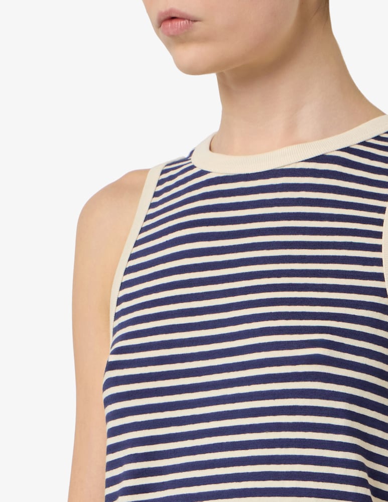 rinascente 19.70 Seventy Striped linen blend tank top