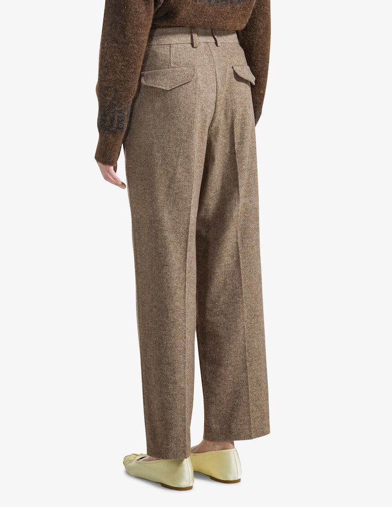 rinascente 19.70 Seventy Brushed herringbone trousers