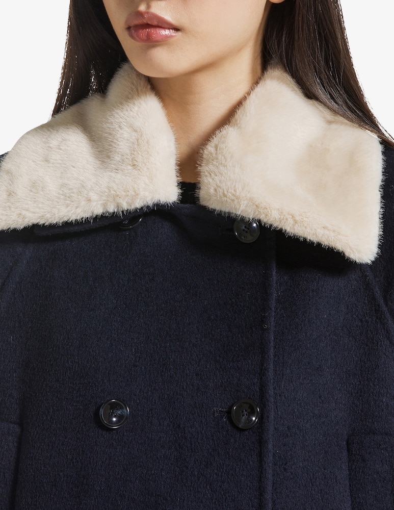 rinascente 19.70 Seventy Cappotto con collo in finta pelliccia