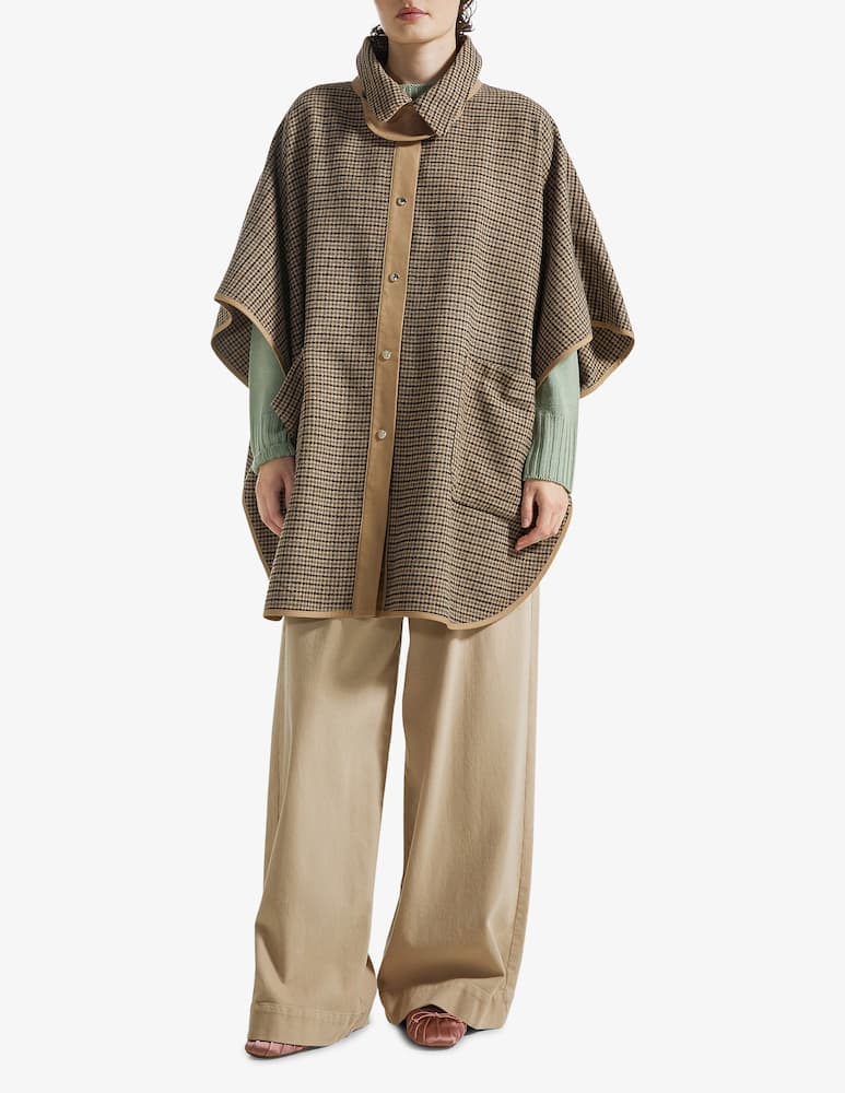 rinascente 19.70 Seventy Poncho pied de poule
