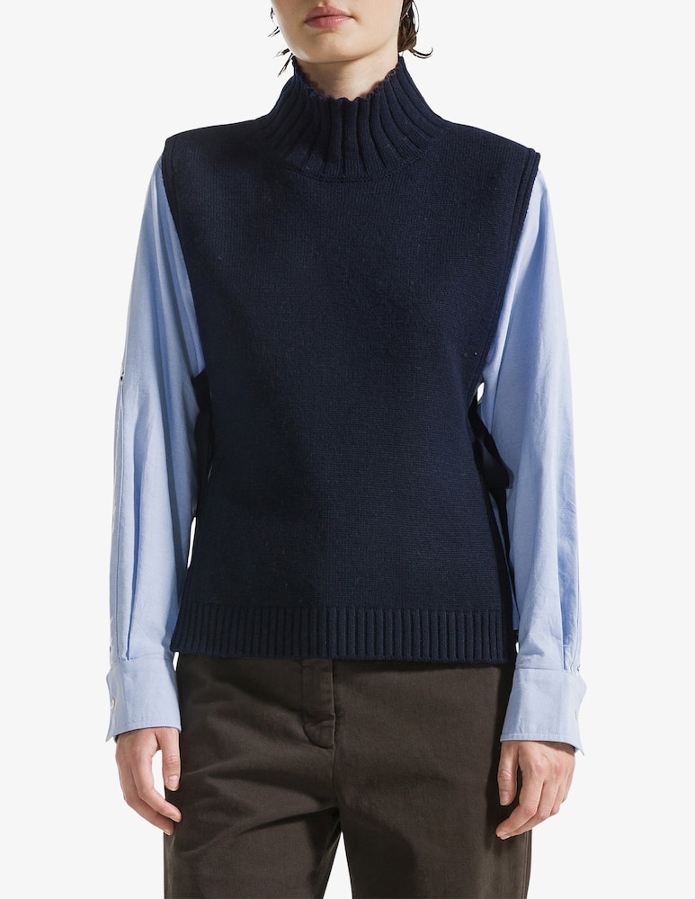 rinascente 19.70 Seventy Gilet con lacci in misto lana