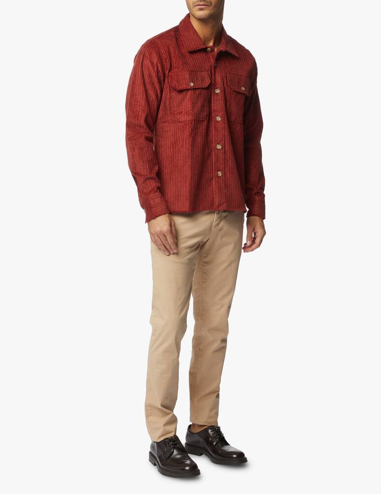 rinascente Eleventy Camicia over chamois in velluto