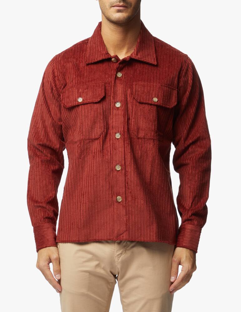 rinascente Eleventy Camicia over chamois in velluto