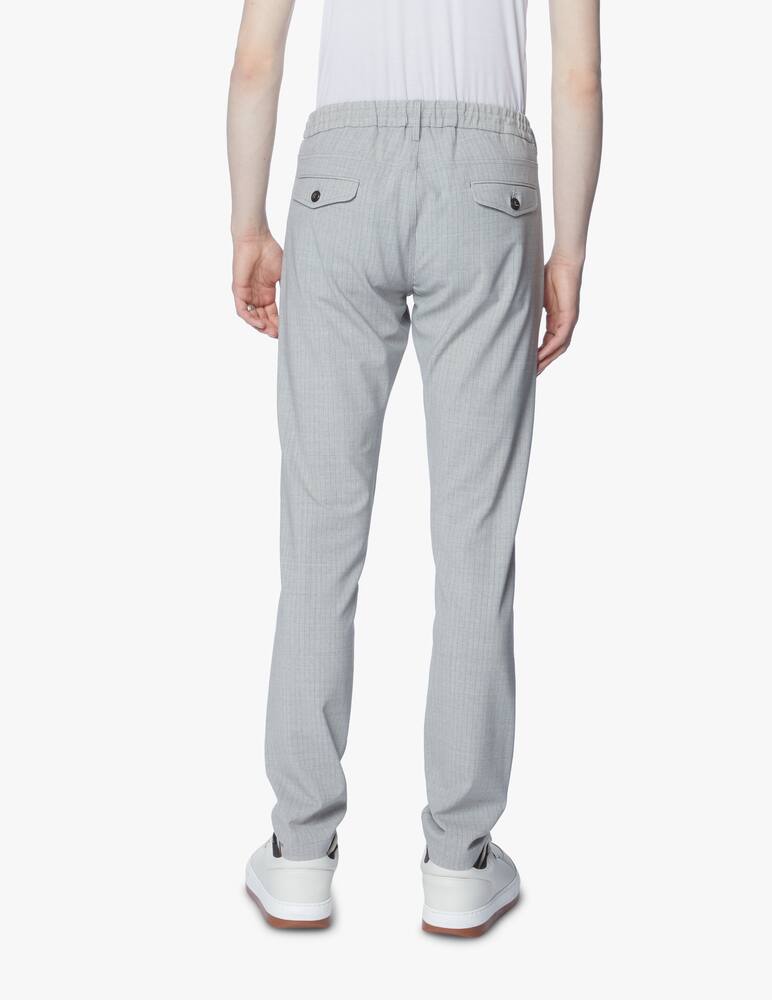 rinascente Eleventy Pantalone jogger lana stretch a righe - grigio