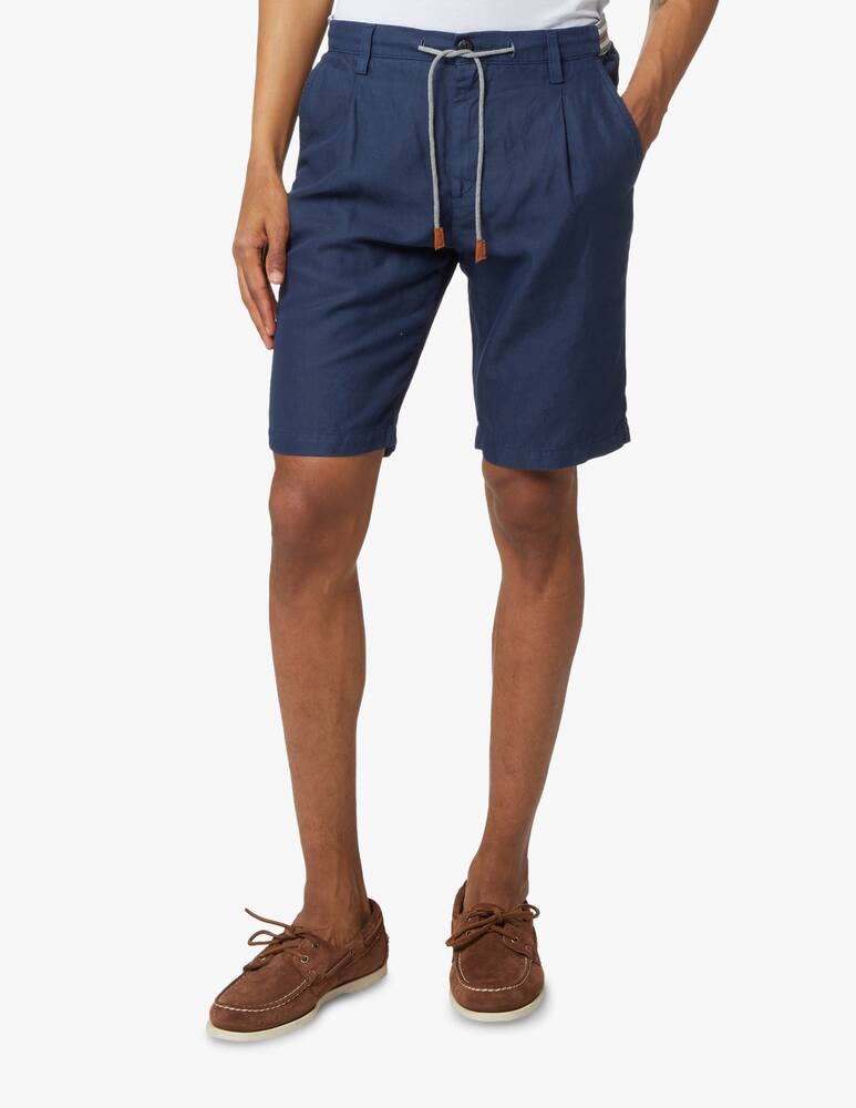 Eleventy Cotton linen jogger shorts - blue - picture 2