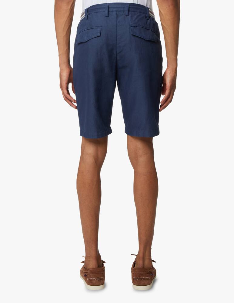 Eleventy Cotton linen jogger shorts - blue - picture 3