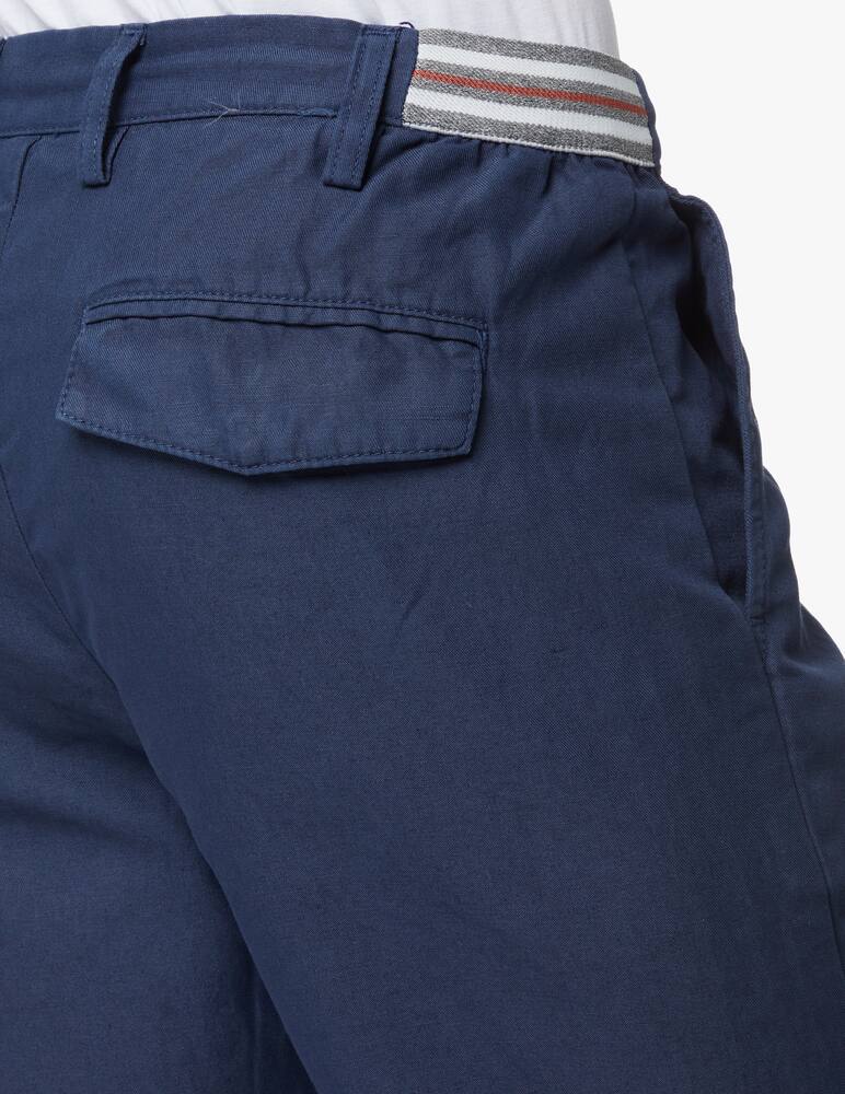 Eleventy Cotton linen jogger shorts - blue - picture 4