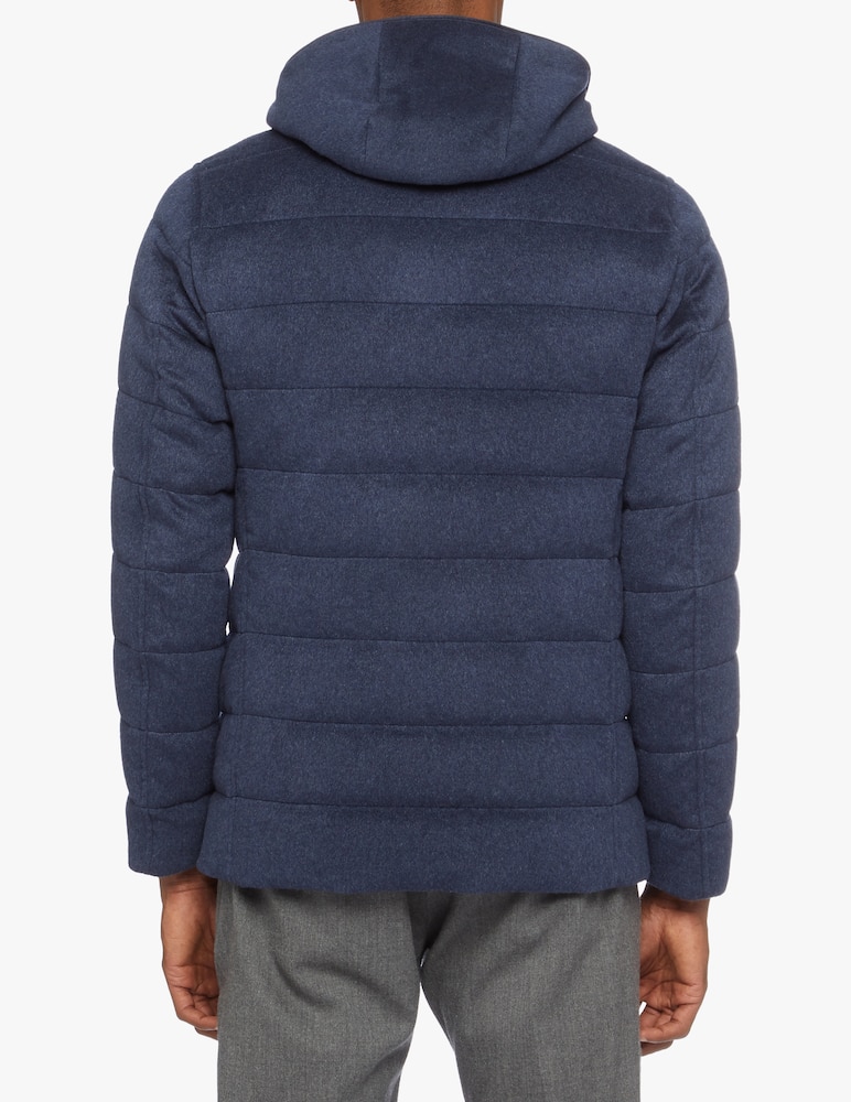 rinascente Herno Pure cashmere resort blazer with removable hood