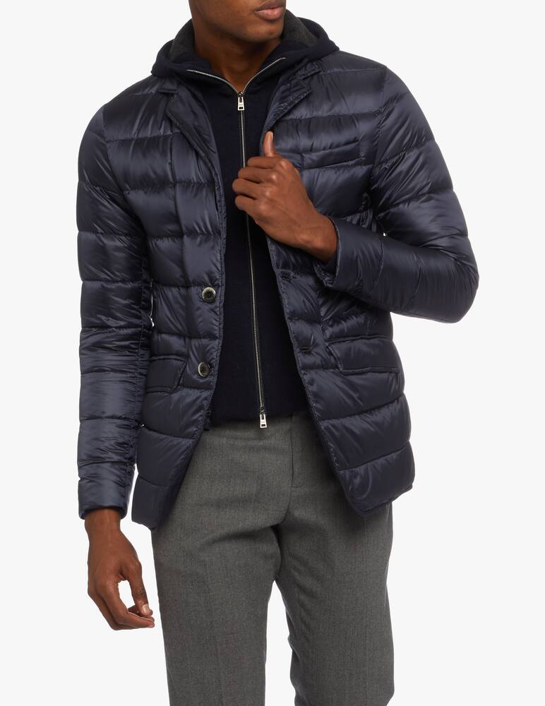 rinascente Herno Quilted nylon down blazer in wool blend