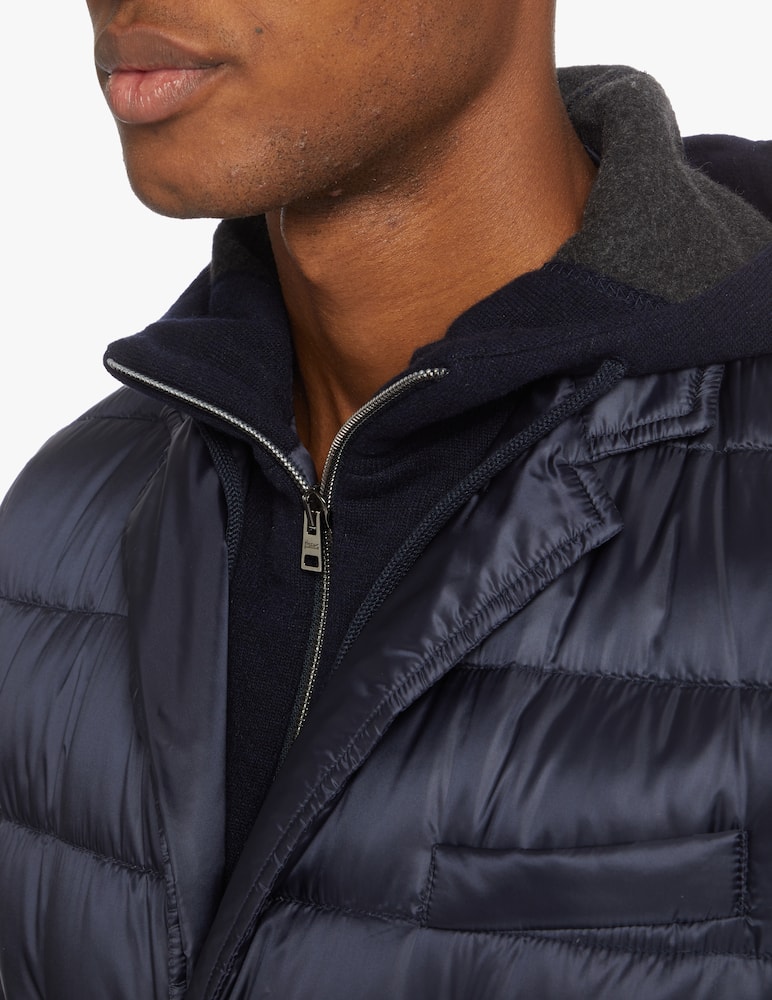 rinascente Herno Quilted nylon down blazer in wool blend