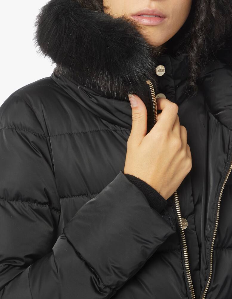 rinascente Herno Satin A-shape down jacket - Black