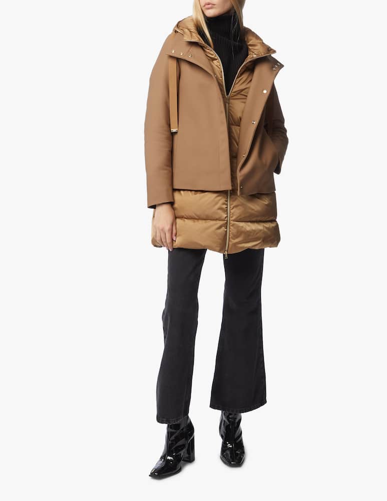 rinascente Herno Hooded wool blend down jacket
